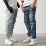 Casual outfits with sneakers styled with jeans and white everyday sneakers